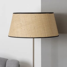 Brilagi - Lampada da terra LED CERIA 1xE27/40W/230V Ø 50 cm beige/cromo opaco