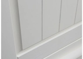 Credenza shabby chic in pino massello bicolore bianco e rovere