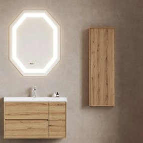 Colonna per mobile bagno PORTOFINO 1 anta P 16 x L 33.7 x H 139 cm rovere oro