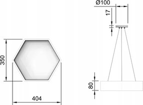 LED lampadario a cavo LED/20W/230V nero