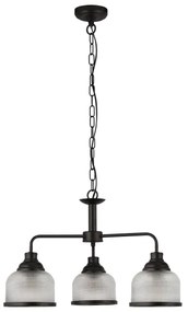 Searchlight 1683-3BK - Lampadario a sospensione con catena BISTRO 3xE27/60W/230V nero