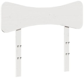 Testiera bianca 90 cm in legno massello di pino