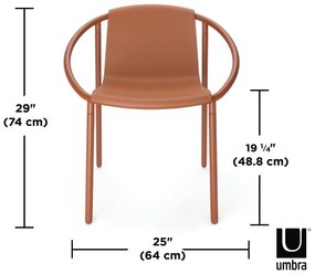 Sedie da pranzo color mattone Ringo - Umbra