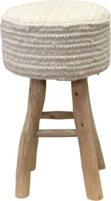 XENIA - sgabello in legno e lana 40 x 70
