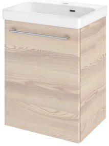 Mobile da bagno sotto lavabo SENSEA Remix marrone opaco L 45 x H 58 x P 33 cm 1 anta, lavabo non incluso