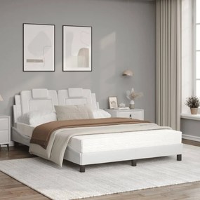 Letto con materasso bianco 120x200 cm in similpelle