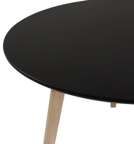Tavolino basso da caffè legno nero ⌀  80 cm TENNESSEE Beliani
