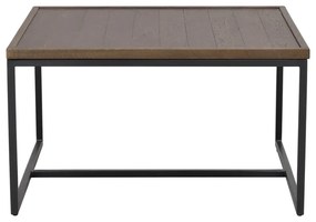 Tavolino marrone scuro con piano in rovere ø 70 cm Deerfield - Rowico