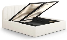 Letto matrimoniale imbottito avorio con contenitore con rete inclusa 180x200 cm Juno – Windsor &amp; Co Sofas