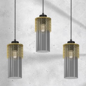 Lampadario a sospensione con filo GLAM 3xE27/60W/230V