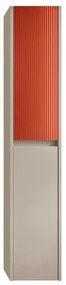 Colonna per mobile bagno Niwa 2 ante P 27 x L 30 x H 160 cm laccato opaco sabbia con vetro paprika cannettato