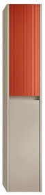 Colonna per mobile bagno Niwa 2 ante P 27 x L 30 x H 160 cm laccato opaco sabbia con vetro paprika