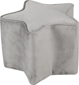 Pouf per bambini in velluto grigio chiaro Lil Sofa - Roba