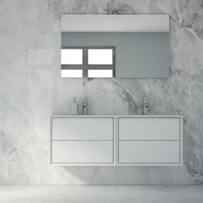 Mobile sottolavabo e lavabo Bellagio per doppia vasca bianco L 70 x H 48 x P 46 cm