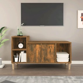 Mobile TV Rovere Fumo 100x35x55 cm in Legno Multistrato