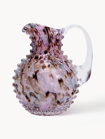 Brocca in vetro soffiato Hobnail, 2 L