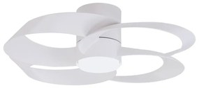 Ventilatore da soffitto Rose bianco, Ø 65 cm, CCT, dimmerabile, MANTRA IP20