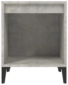 Comodini 2 pz Grigio Cemento 40x35x50 cm