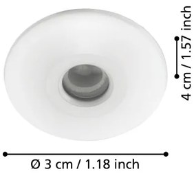 Eglo 97079 - Lampada LED da incasso per bagni CHANGO 3xLED/1W/230V IP44