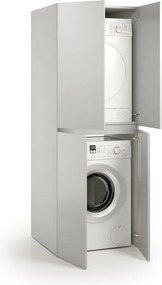 Mobile lavanderia Lava e Asciuga 4 ante in truciolare grigio P 69 x L 70 x H 195 cm