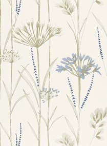 Harlequin Tapete Gardinum - Chalk/ Wedgwood/ Gold