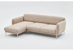 Divano angolare beige (con penisola a sinistra/con chaise lounge) Simena – Balcab Home