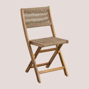 Confezione da 2 sedie da giardino pieghevoli Delawer Classic Marrone - Sklum