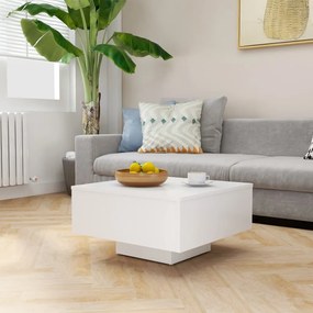 Tavolino da salotto bianco 60x60x31,5 cm in legno multistrato