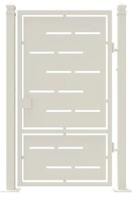 Cancello in ferro, apertura centrale, L 104.5 x 180 cm, di colore bianco