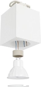 Plafoniera Quadrata 70x70mm h90mm GU10 in Gesso Rigato