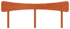Testiera marrone cera 200 cm in legno massello di pino