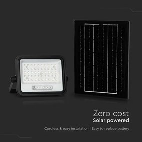 Faretto solare dimmerabile a LED 100W/3,2V IP65 5000 mAh nero + telecomando