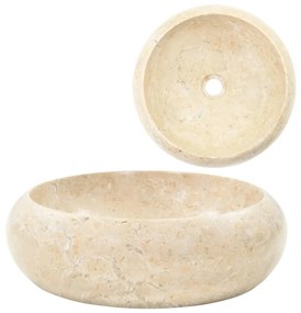 Lavandino 40x12 Cm İn Marmo Crema /