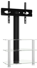 Supporto tv angolare 3 livelli per 32-70 pollici nero e argento