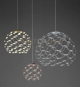 Lamoi lampadario a sospensione cromo grande d.80cm 3000k 11044lm 99...
