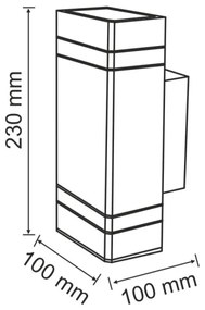 Applique da esterno GILBERT 2xGU10/10W/230V IP44