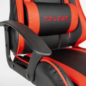 Sedia da gioco VARR Zolder nero/rosso