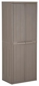 Armadio Da Giardino Marrone 65x45x172 Cm İn Pp Aspetto Legno /