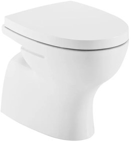 Vaso WC distanziato pop art scarico pavimento, sedile escluso P 54 x L 35 x H 40 cm bianco