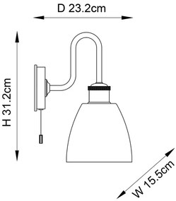 Endon 95506 -Applique da bagno PIPER 1xE27/10W/230V IP44 cromo lucido