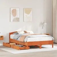 Letto senza Materasso Marrone Cera 120x200 cm in Legno di Pino 3301832