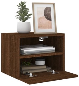 Mobile tv a parete rovere marrone 40x30x30 cm legno multistrato