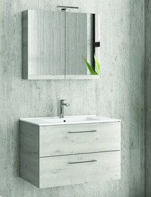Mobile bagno 75 cm lavabo incasso e due cassetti NEL-75 - KAMALU