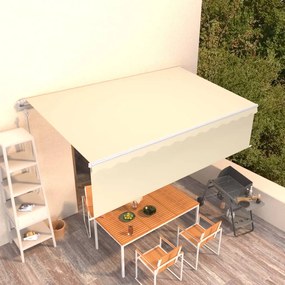 Tenda Retrattile Automatica Con Parasole 5x3 M Crema /