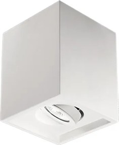 Faretto da soffitto quadrata in gesso verniciato Bianco SIRTA 13x16 cm