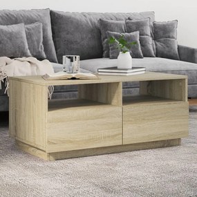 Tavolino Da Salotto Gambe İn Metallo Rovere Sonoma 90x49x40 Cm /