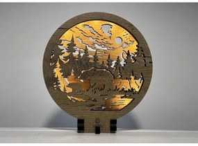 Li-Go 23595/DUB2 - Lampada decorativa da tavolo LED dimmerabile/12W/230V 20x22 cm rovere