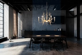 Noidesign Misu lampadario 6 luci Foglia oro