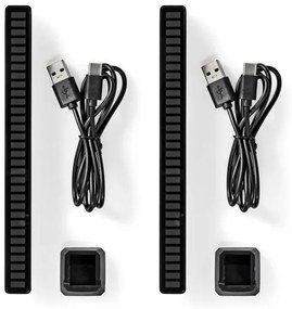 Nedis GALDP110BK - Lampada da tavolo LED RGB ricaricabile LED/250 mAh