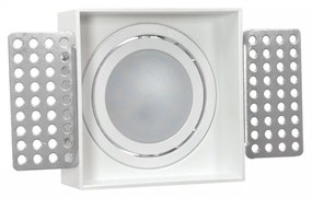 Portafaretto Incasso GU10 Quadrato Orientabile 80x80mm - Bianco Colore del corpo Bianco